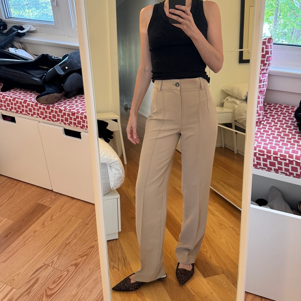 Zara Beige Women's Trousers